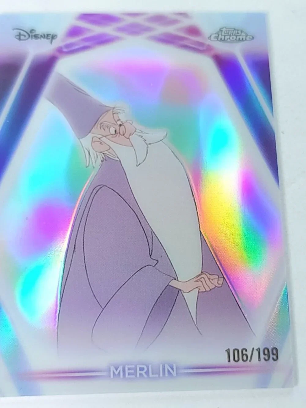 Merlin Topps 2026 Disney Neon Holo Chrome Refractor Limited 106/199 CNE